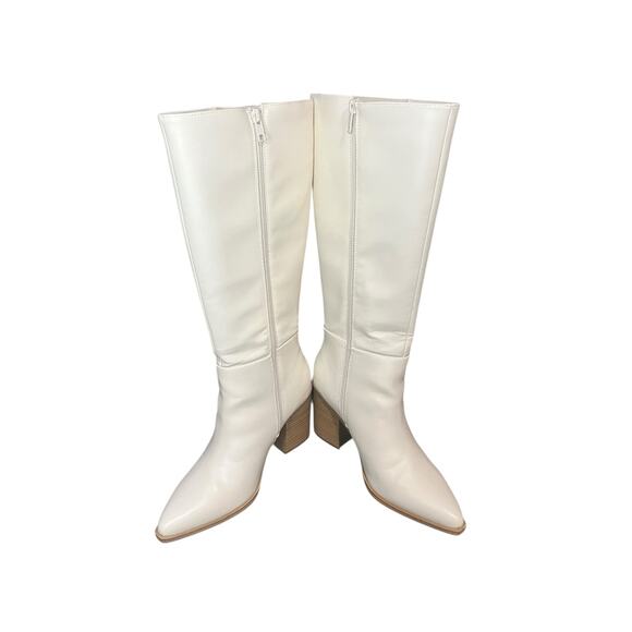 Soda Knee High Cream Boots Size 10 EUC - Picture 3 of 6